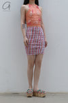 CONSTANÇA ENTRUDO Hand Woven Striped Thread Mini Skirt SS23_SKI02